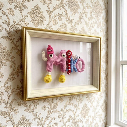 Artisan Knit Fiber Initial Sculptures, Bespoke Wall Adornment, Nursery Accent, Birthday Token, Tabletop Ornament, Christmas Decor