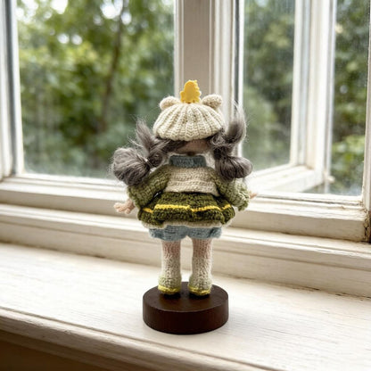 Handcrafted Wool Sculpture, Woodland Vibe, Desktop Adornment, Birthday Token, Ladies’ Present, Curator Keepsake, Christmas Merchandise