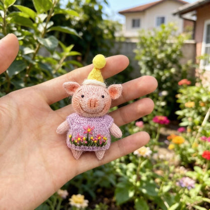 Artisan Crafted Swine Festive Sculptures Custom Home Embellishments Purse Trinkets Original Hobbyist Tokens Christmas Holiday Goods