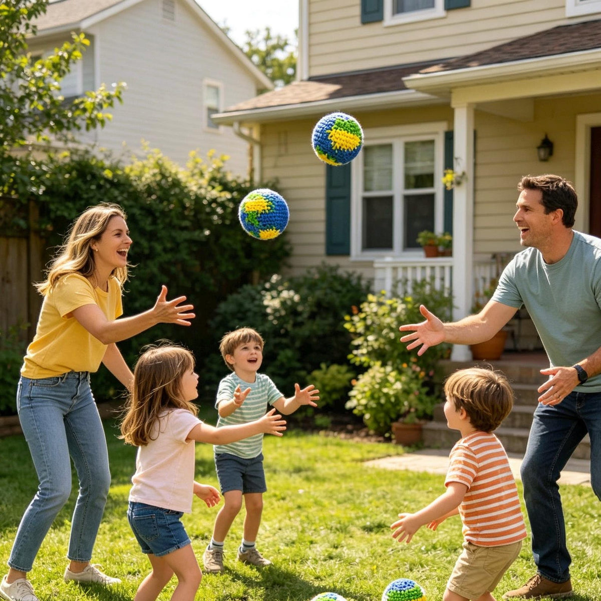 Weaving Earth Crochet earthHacky Sacks childhood memories Planet Beach Throwing Play Toy Save the Earth  Foot Bag Stress Ball  Games