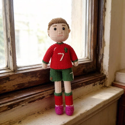 Handcrafted Ronaldo Messi Sculptures Vintage Curios Soccer Fan Tokens Birthday Surprises Seasonal Presents Christmas Holiday Trinkets