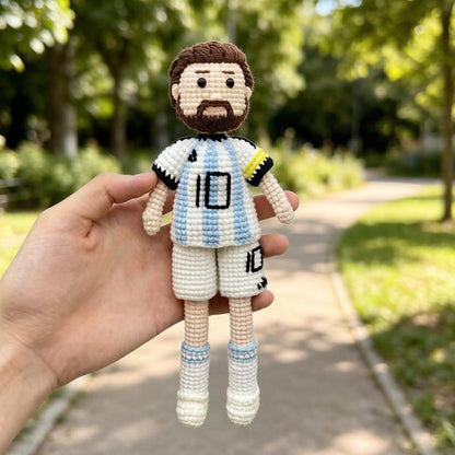 Handcrafted Ronaldo Messi Sculptures Vintage Curios Soccer Fan Tokens Birthday Surprises Seasonal Presents Christmas Holiday Trinkets