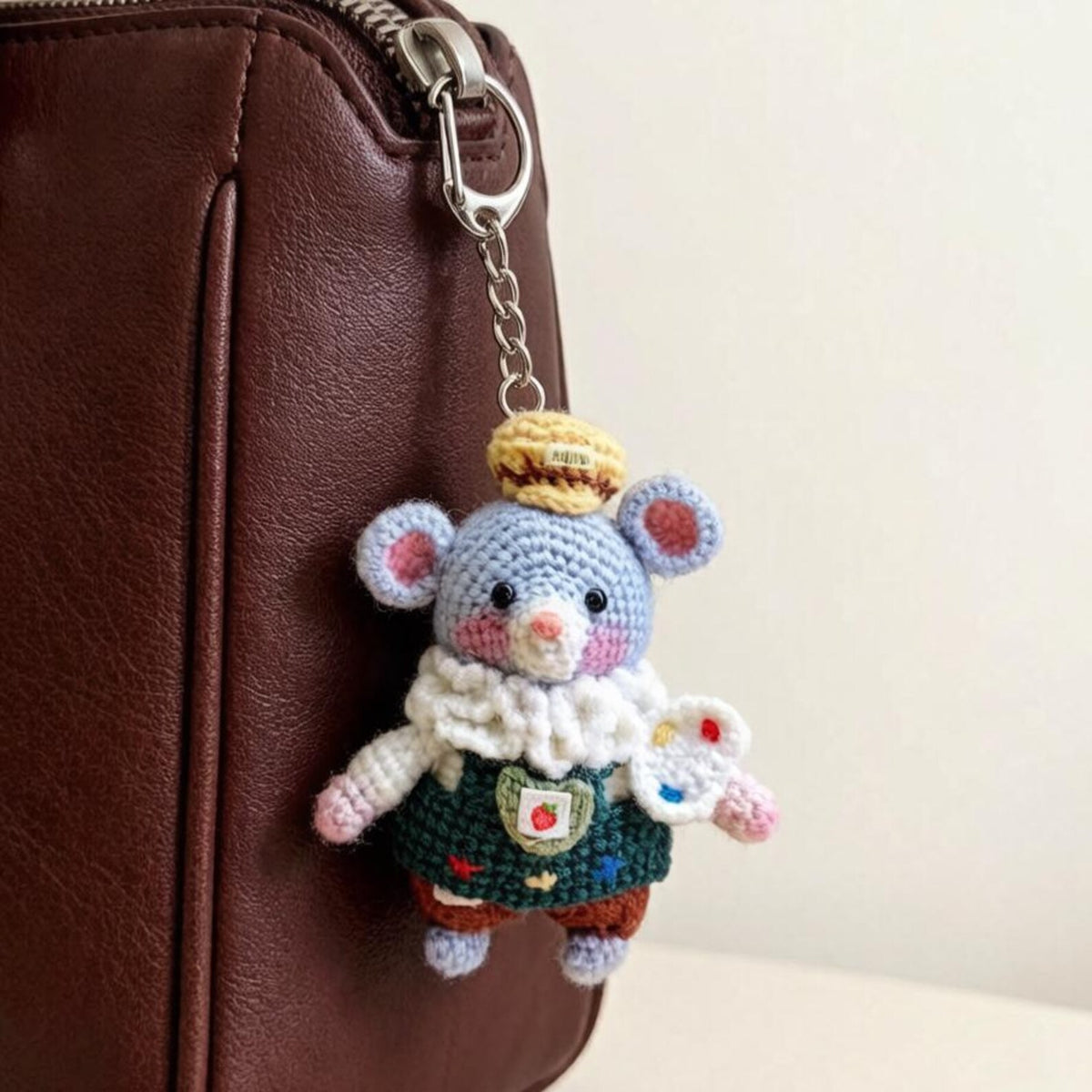 Artisan woven rodent sculpted pieces, juvenile mementos, imaginative ornamental accents, purse hanging trinkets, Yuletide home adornments