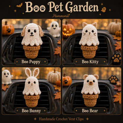 Halloween Crochet Car Vent Clips, Cute Car Accessories Decor, Ghost Dog Cat Bunny Bear Vent Clip, Handmade Pet Lover Gift, Spooky Car Charm