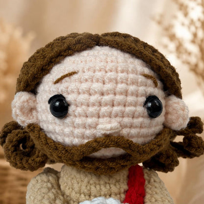 Jesus With Lamb Crochet Doll, Good Shepherd Figurine, Handmade Christian Gift, Catholic Home Decor, Religious Keepsake