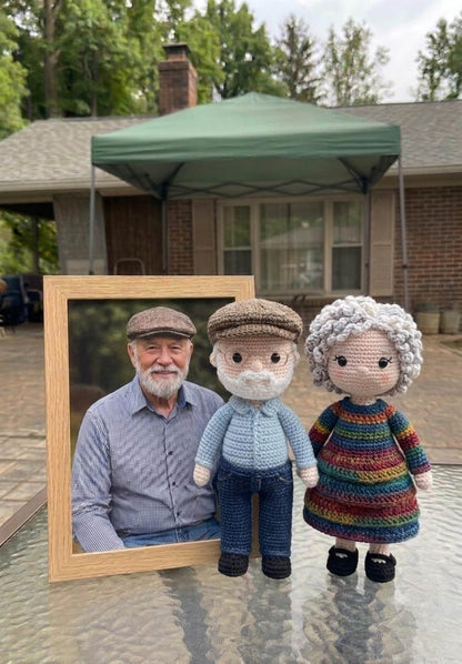 Custom Crochet Doll from Photo, Personalized Portrait Doll Gift, Handmade Look Alike Amigurumi, Custom Family Memorial Keepsake Doll