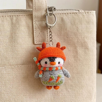 Handcrafted Knit Winter Penguin Figurine Artistic Toddler Surprises Decorative Accent Bridal Celebration Christmas Season Merchandise