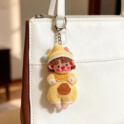 Artisan knit maiden sculpted pieces, themed gathering figurines, imaginative juvenile tokens, anniversary keepsake Yuletide indoor adornment