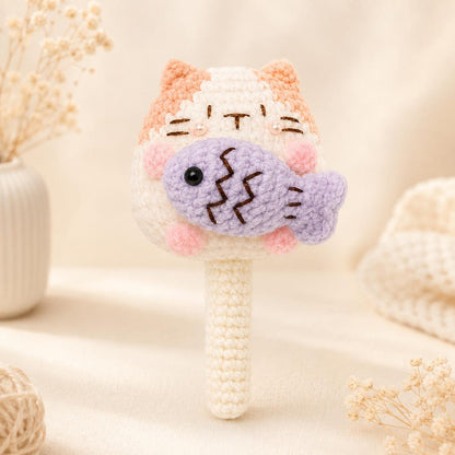 Crochet mini cat keychain, Crochet Cat Stuffed Animal, Cute Gift for Cat Lovers, Car Keyring, Soft Chubby Kitty Amigurumi