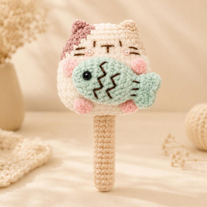 Crochet mini cat keychain, Crochet Cat Stuffed Animal, Cute Gift for Cat Lovers, Car Keyring, Soft Chubby Kitty Amigurumi