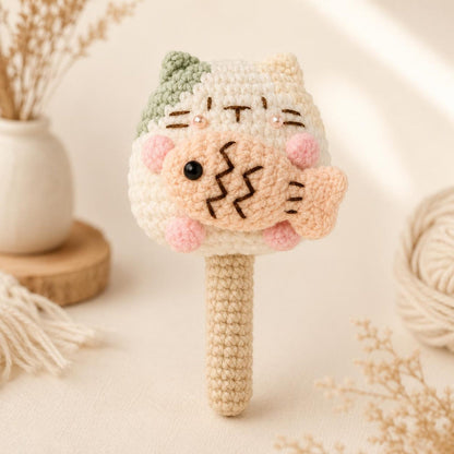 Crochet mini cat keychain, Crochet Cat Stuffed Animal, Cute Gift for Cat Lovers, Car Keyring, Soft Chubby Kitty Amigurumi