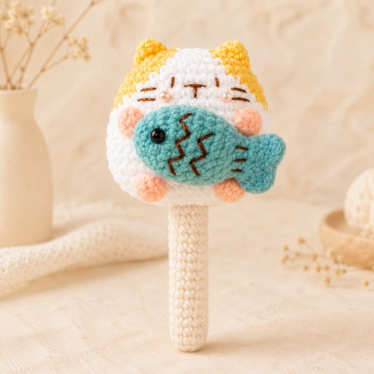 Crochet mini cat keychain, Crochet Cat Stuffed Animal, Cute Gift for Cat Lovers, Car Keyring, Soft Chubby Kitty Amigurumi
