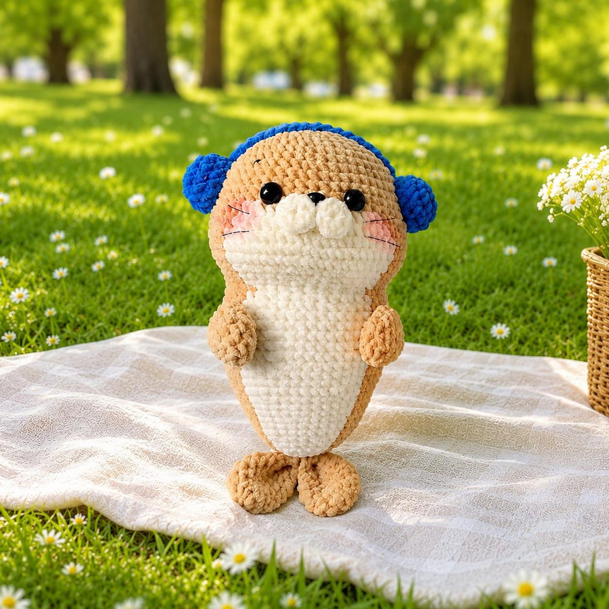 Personalized Crochet Seal Doll Set, Handmade Amigurumi Ocean Animal Plush Toy,Cute Baby Nursery Decor, Custom Seal Gift for Kids, Sea Friend