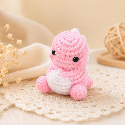 Crochet Dinosaur Plush, Amigurumi Dino Toy, Kawaii Desk Pet, Cute T-Rex Stuffed Animal, Nursery Room Decor, Baby Shower Gift, Handmade Toy