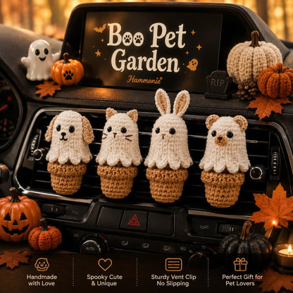 Halloween Crochet Car Vent Clips, Cute Car Accessories Decor, Ghost Dog Cat Bunny Bear Vent Clip, Handmade Pet Lover Gift, Spooky Car Charm