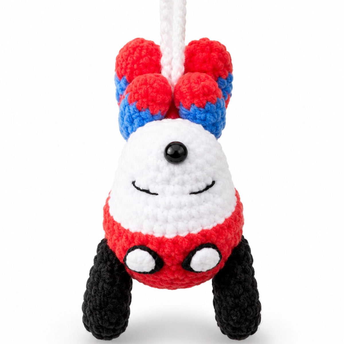 Crochet Superhero Dog Car Hanging, Handmade Amigurumi Puppy Rearview Mirror Charm, Cute Hero Dog Car Decor, Gift for Dog Lovers