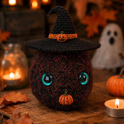 Halloween Nug Plush, Spooky Weed Nugget Crochet, Witch Hat Stoner Gift, Creepy Cute 420 Decor, Goth Amigurumi, Funny Halloween Gift