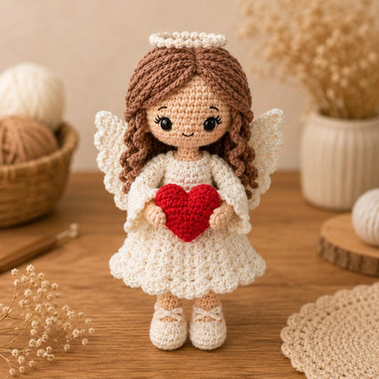 Crochet Fairy Doll, Handmade Amigurumi Angel, Ballerina and Flower Fairy, Fantasy Room Decor, Unique Crochet Gift