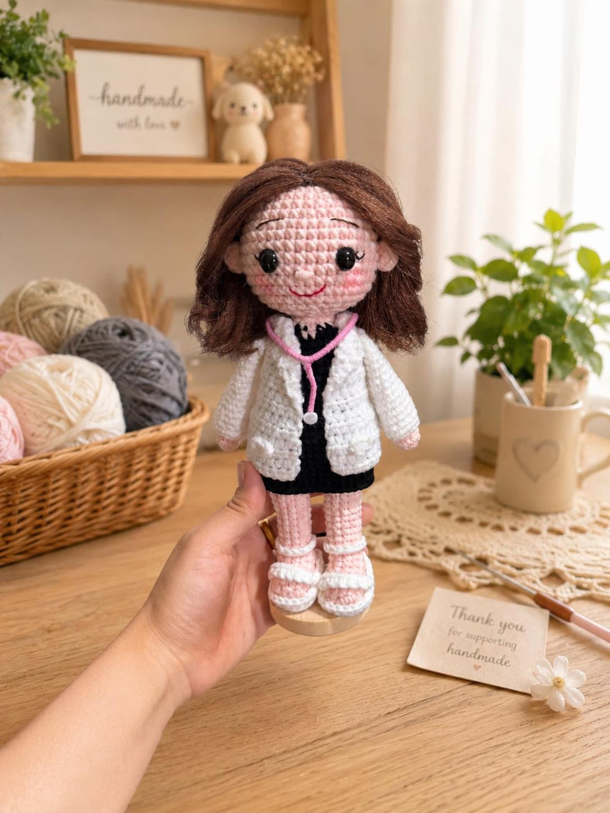 Personalized Nurse Gift, Custom Crochet Doll from Photo, Look Alike Amigurumi Figure, Healthcare Hero Doctor Gift, Nurse Appreciation
