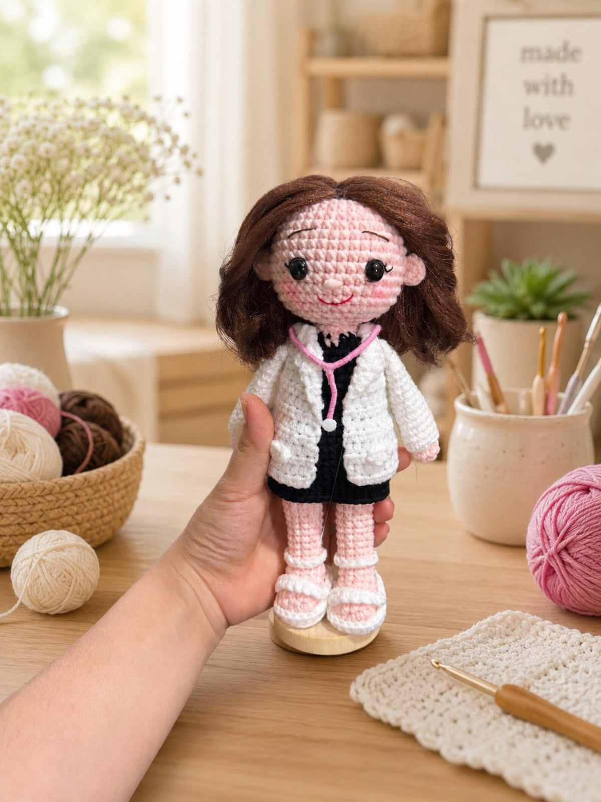 Personalized Nurse Gift, Custom Crochet Doll from Photo, Look Alike Amigurumi Figure, Healthcare Hero Doctor Gift, Nurse Appreciation
