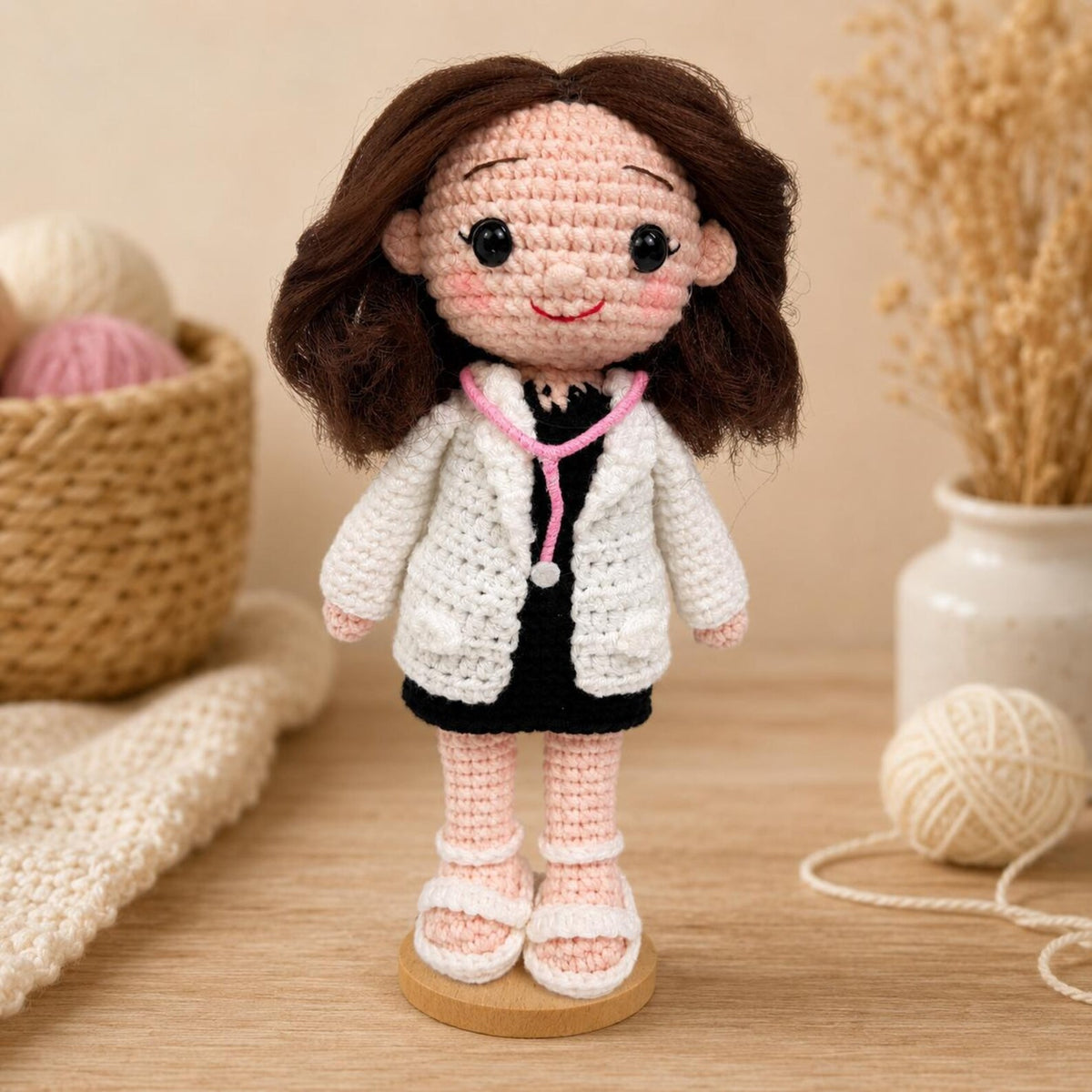 Personalized Nurse Gift, Custom Crochet Doll from Photo, Look Alike Amigurumi Figure, Healthcare Hero Doctor Gift, Nurse Appreciation