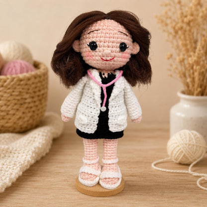 Personalized Nurse Gift, Custom Crochet Doll from Photo, Look Alike Amigurumi Figure, Healthcare Hero Doctor Gift, Nurse Appreciation