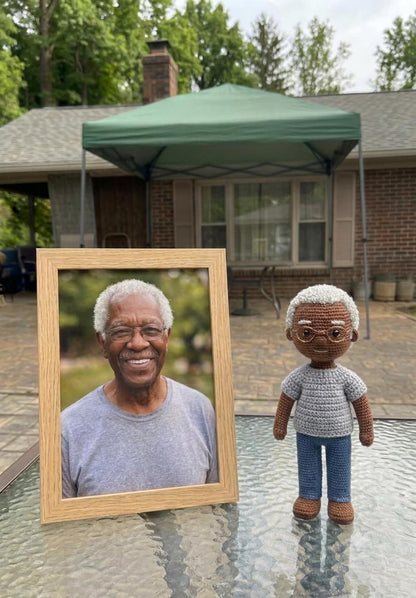 Custom Crochet Doll from Photo, Personalized Portrait Doll Gift, Handmade Look Alike Amigurumi, Custom Family Memorial Keepsake Doll