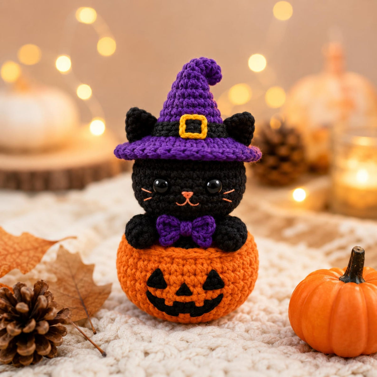 Halloween Crochet Car Hanging, Black Cat Bunny Bat Ghost Mummy Dog Rearview Mirror Charm, Handmade Car Vent Clip, Halloween Gift