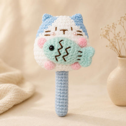 Crochet mini cat keychain, Crochet Cat Stuffed Animal, Cute Gift for Cat Lovers, Car Keyring, Soft Chubby Kitty Amigurumi
