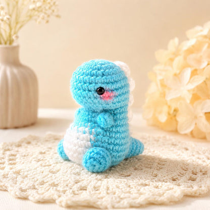 Crochet Dinosaur Plush, Amigurumi Dino Toy, Kawaii Desk Pet, Cute T-Rex Stuffed Animal, Nursery Room Decor, Baby Shower Gift, Handmade Toy