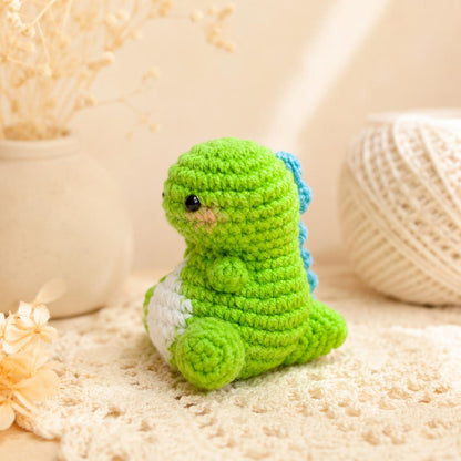 Crochet Dinosaur Plush, Amigurumi Dino Toy, Kawaii Desk Pet, Cute T-Rex Stuffed Animal, Nursery Room Decor, Baby Shower Gift, Handmade Toy