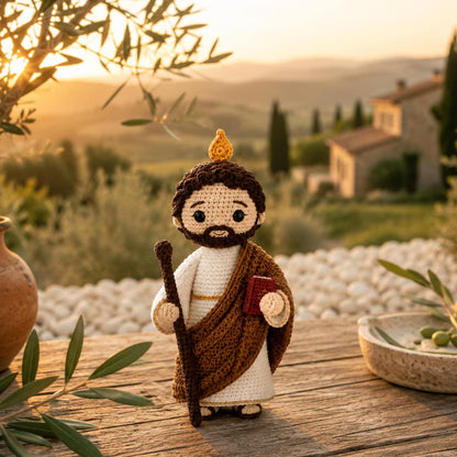 St. Jude Thaddeus Crochet Doll,San Judas Tadeo Amigurumi,Handmade Catholic Saint Plush,Patron Saint of Lost Causes,Confirmation Baptism Gift