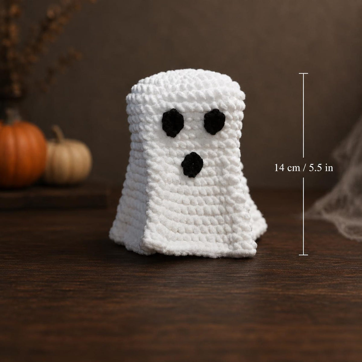 Crochet Halloween Ghost Pumpkin Decor, Handmade Spooky Amigurumi, Surprise Reveal Halloween Decor, Funny Halloween Gift, Gift for her