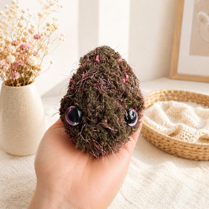 Crochet Nug Bud Plushie, Funny Weed Nugget Amigurumi, Cute Stoner Gift for Him, Emotional Support Desk Pet Buddy, Gag Gift for Best Friend