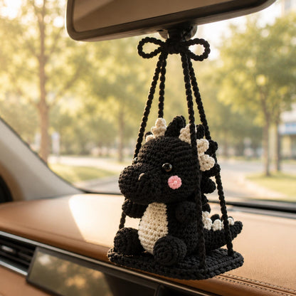 Handmade Crochet Dragon Keychain|Cute Dragon Amigurumi Backpack Charm|Handmade Car Mirror Hanging| Plush Gift for Him Her|Cute Bag Accessory