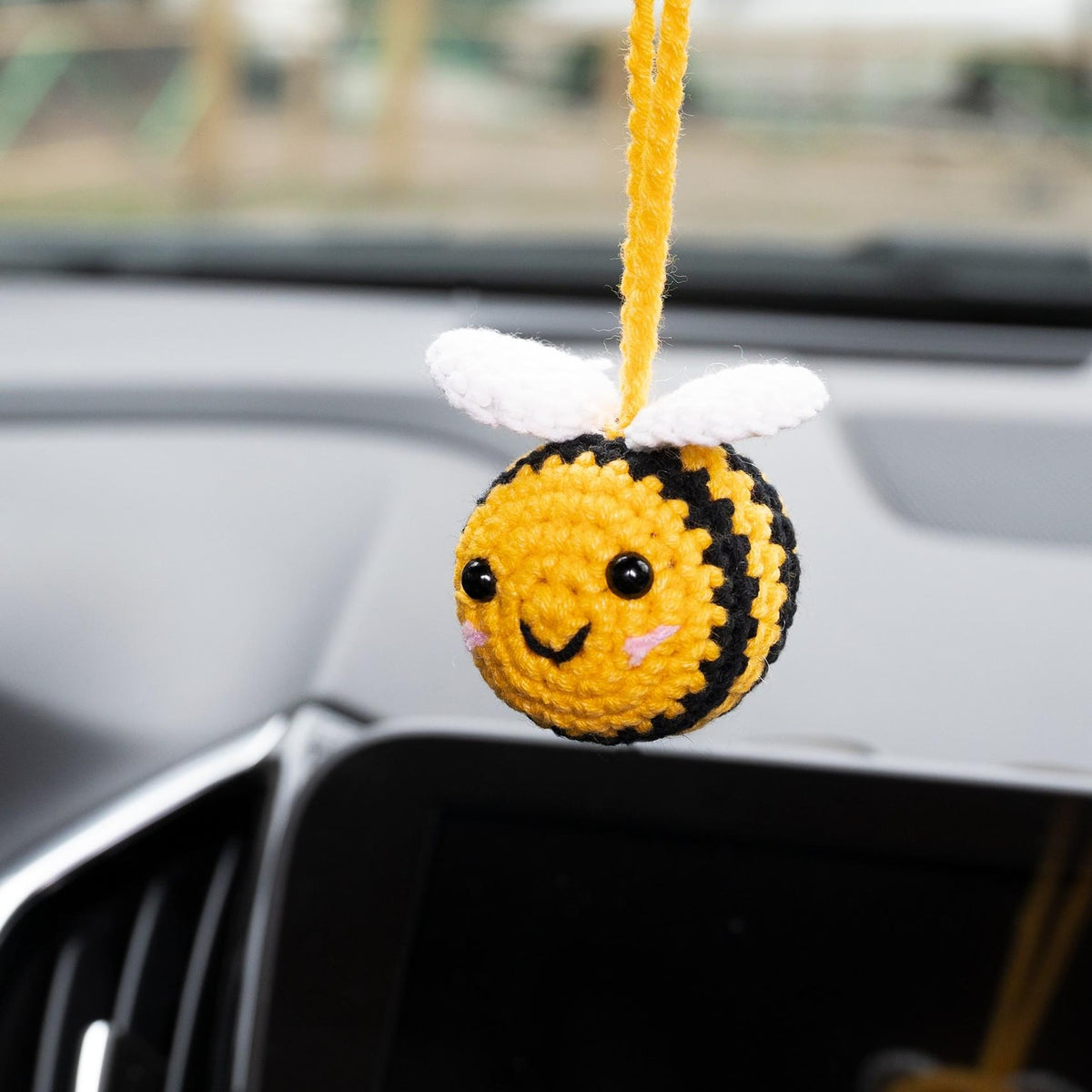 Crochet Dachshund Car Accessory, Rear View Mirror Hanger, Dachshund Gift, Cute Car Decoration, Dachshund Ornament, Doxie Car Mirror Charm