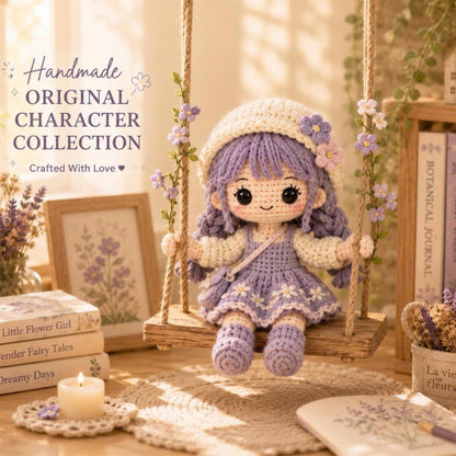 Handmade Crochet Original Character Collection, Cute Amigurumi Doll Set, Fantasy Plush Decor, Kawaii Crochet Gift, Desk Shelf Decoration