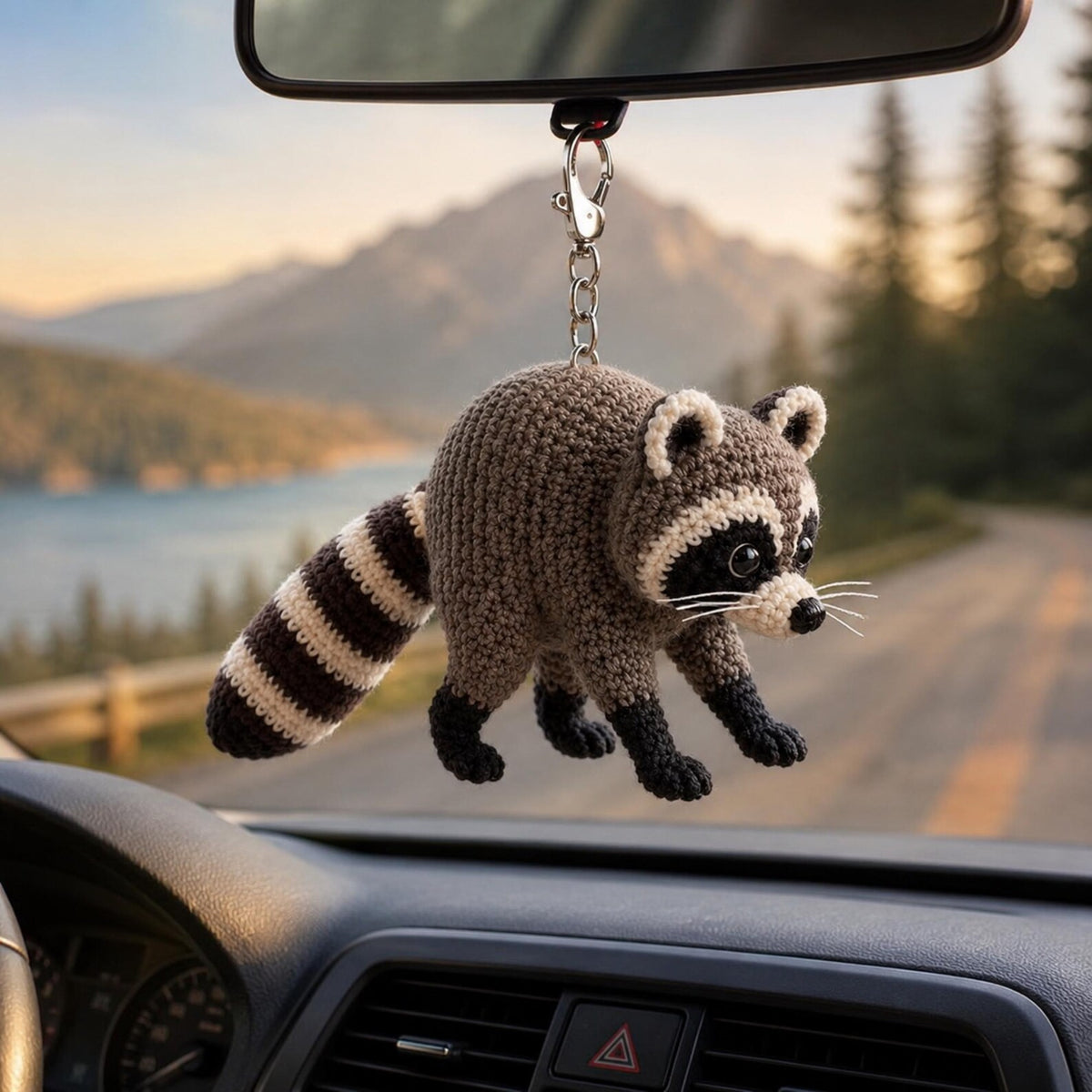 Cute Crochet Panda Keychain, Handmade Amigurumi Panda Charm, Mini Panda Bag Accessory, Car Hanging Ornament, Panda Lover Gift