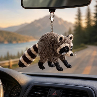 Cute Crochet Panda Keychain, Handmade Amigurumi Panda Charm, Mini Panda Bag Accessory, Car Hanging Ornament, Panda Lover Gift