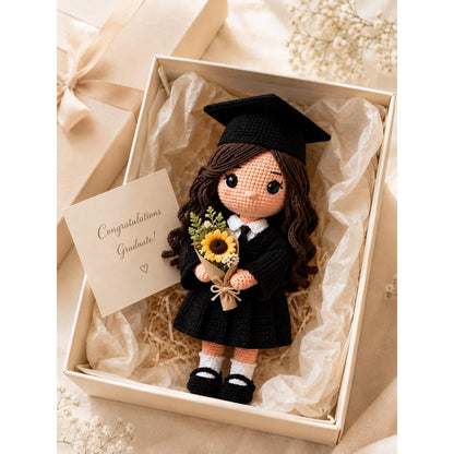Handmade Crochet Graduation Doll, Personalized Graduate Gift, Custom Graduation Keepsake, College Graduation Gift, High School Grad Present