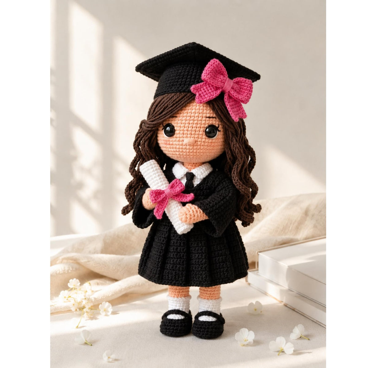 Handmade Crochet Graduation Doll, Personalized Graduate Gift, Custom Graduation Keepsake, College Graduation Gift, High School Grad Present