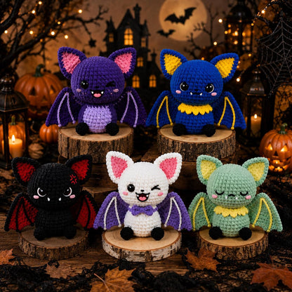 Halloween Crochet Bat Plush 2026, Handmade Amigurumi Bat, Cute Spooky Decor, Halloween Gift, Bat Plushie, Handmade Crochet Amigurumi