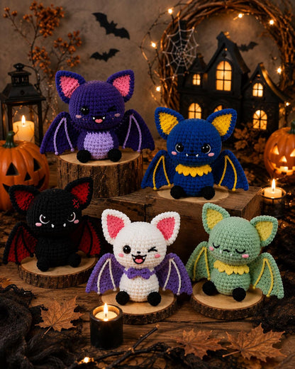Halloween Crochet Bat Plush 2026, Handmade Amigurumi Bat, Cute Spooky Decor, Halloween Gift, Bat Plushie, Handmade Crochet Amigurumi