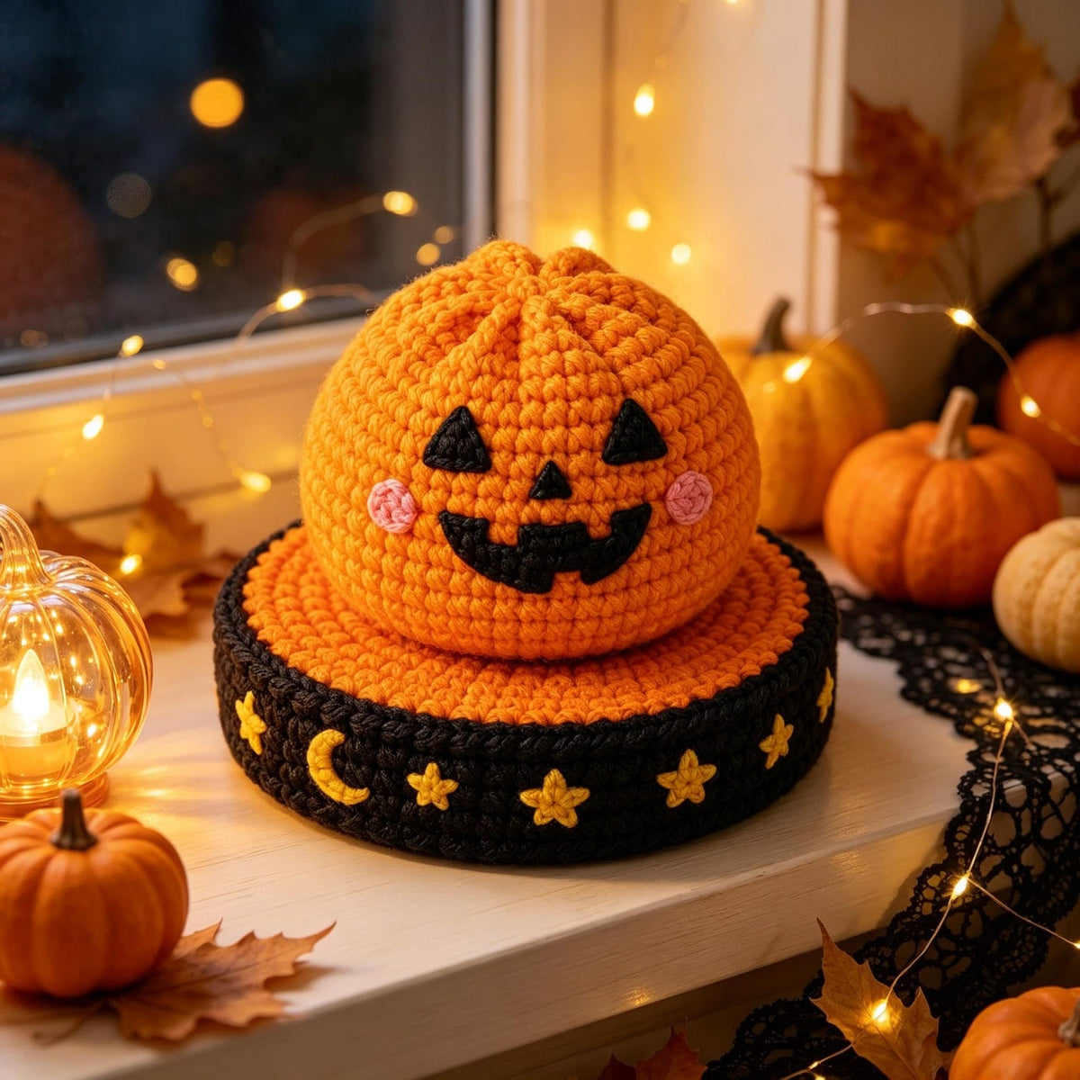 Handmade Crochet Halloween Spooky Balls Set, Reversible Ghost Pumpkin Bat Plush, Cute Gothic Desk Decor & Halloween Gift