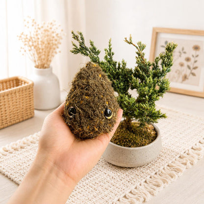 Crochet Nug Bud Plushie, Funny Weed Nugget Amigurumi, Cute Stoner Gift for Him, Emotional Support Desk Pet Buddy, Gag Gift for Best Friend