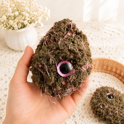 Crochet Nug Bud Plushie, Funny Weed Nugget Amigurumi, Cute Stoner Gift for Him, Emotional Support Desk Pet Buddy, Gag Gift for Best Friend
