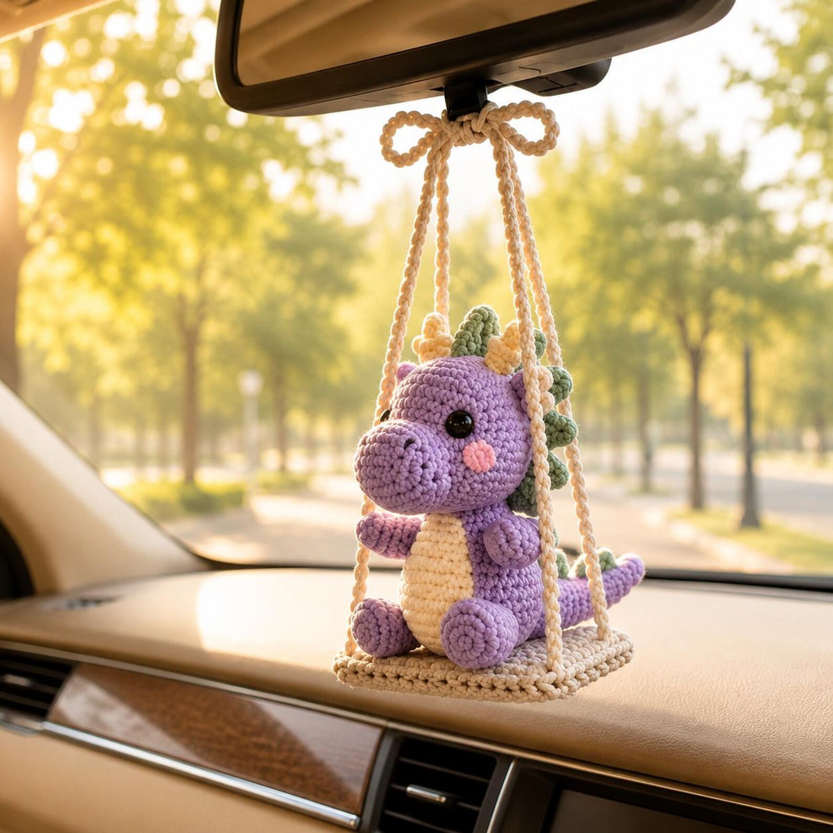 Handmade Crochet Dragon Keychain|Cute Dragon Amigurumi Backpack Charm|Handmade Car Mirror Hanging| Plush Gift for Him Her|Cute Bag Accessory
