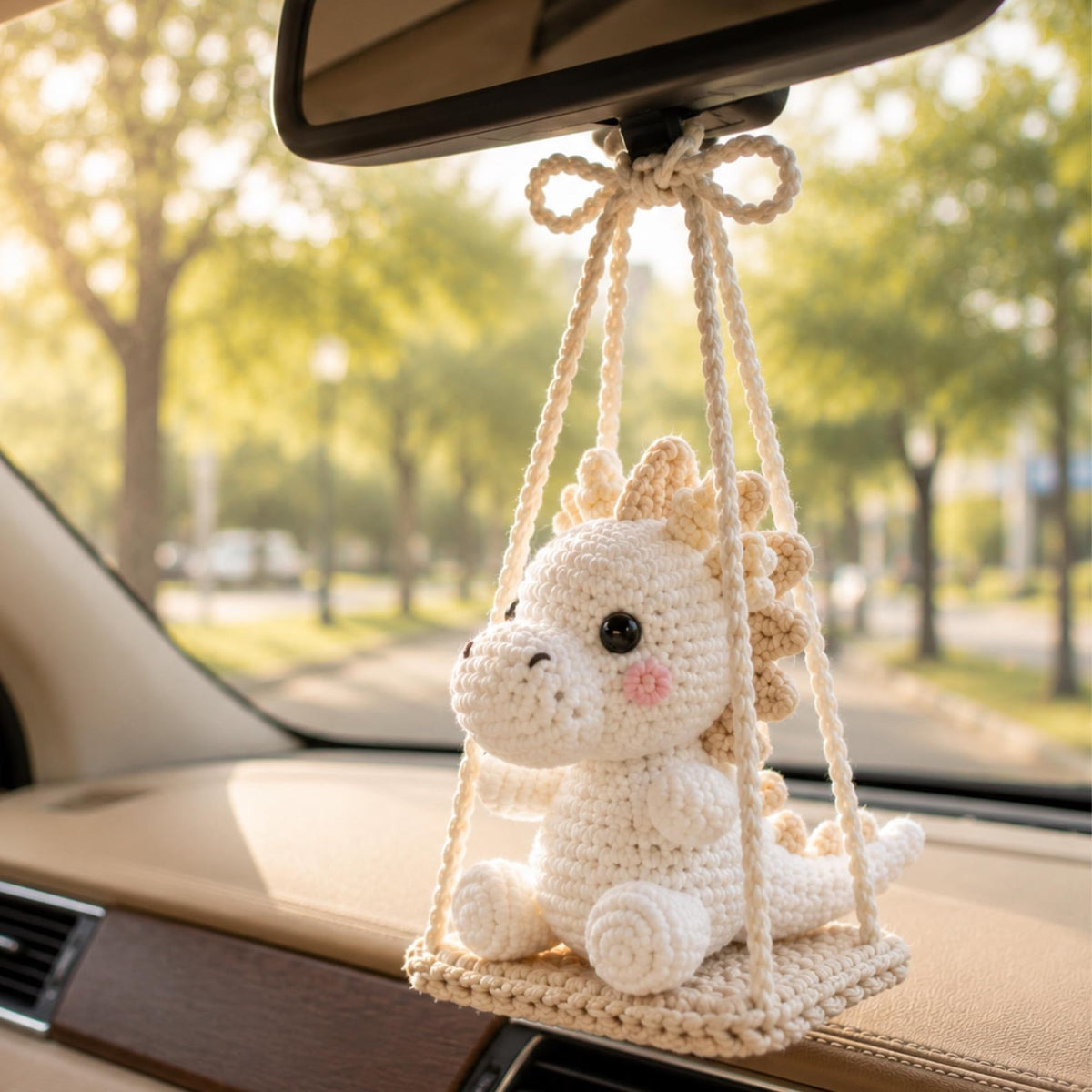 Handmade Crochet Dragon Keychain|Cute Dragon Amigurumi Backpack Charm|Handmade Car Mirror Hanging| Plush Gift for Him Her|Cute Bag Accessory