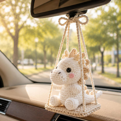 Handmade Crochet Dragon Keychain|Cute Dragon Amigurumi Backpack Charm|Handmade Car Mirror Hanging| Plush Gift for Him Her|Cute Bag Accessory