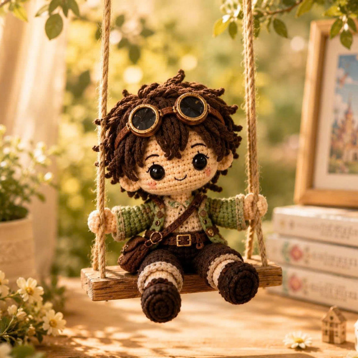 Handmade Crochet Original Character Collection, Cute Amigurumi Doll Set, Fantasy Plush Decor, Kawaii Crochet Gift, Desk Shelf Decoration